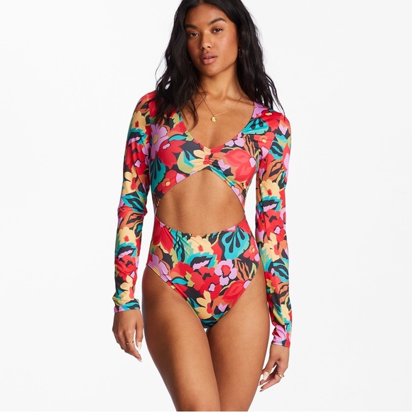 Billabong 🌺 Floral Cutout Bodysuit - Picture 7 of 7